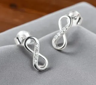 Anillo y pendientes en plata 925 Infinito