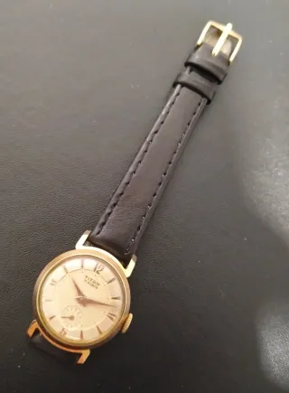 Reloj Titan Mecánico 17 Rubis Dorado