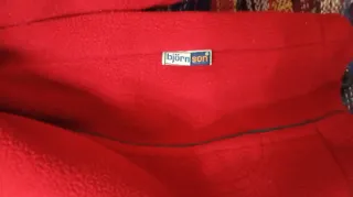 Chaqueta polar vintage Bjornson roja y blanca