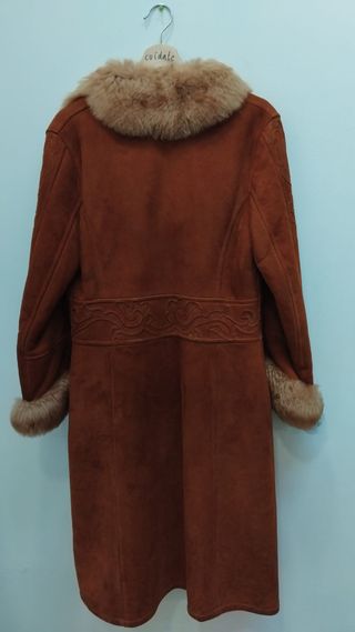 Abrigo ante teja forro pelo talla M/L