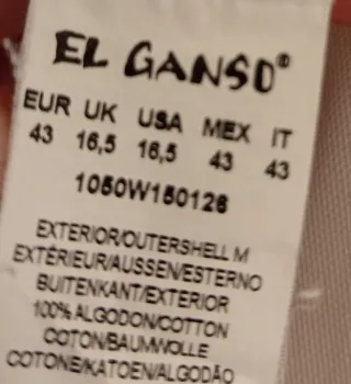 Camisa El Ganso Blanca Hombre Talla 43