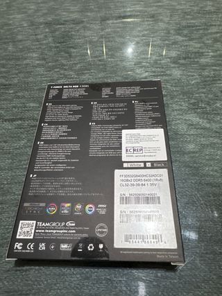 T-Force Delta DDR5 32GB (2x16GB) 6400MHz RGB Nueva