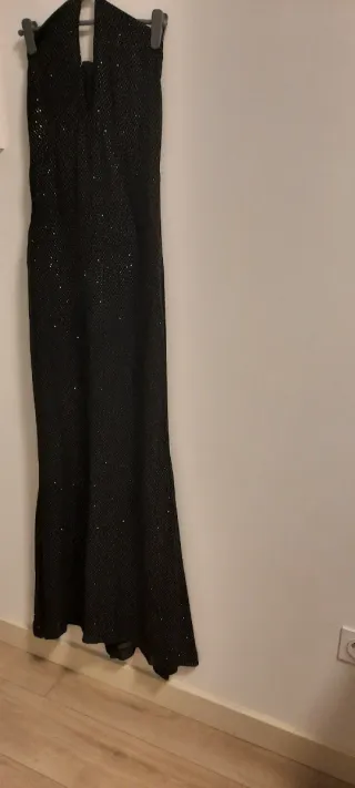 Vestido fiesta  negro brillo NUEVO