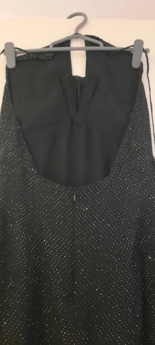 Vestido fiesta  negro brillo NUEVO