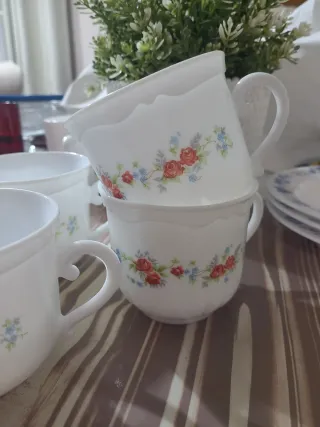 4 Tazas Arcopal Vintage Flores desayuno