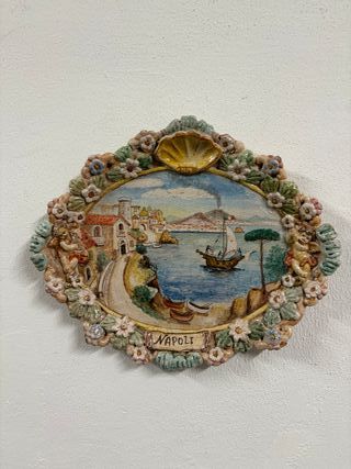 Veduta Napoli Ceramica Dipinta