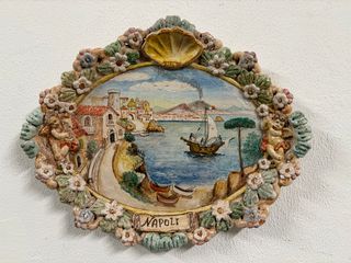 Veduta Napoli Ceramica Dipinta