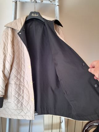 Giacca trapuntata reversibile beige/nera