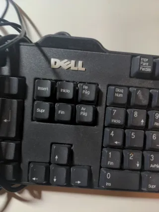 Ratón y Teclado Dell Negro