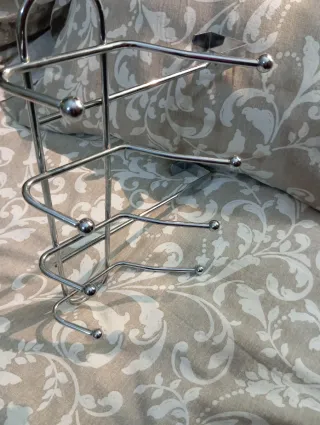 Perchero Organizador Puerta Acero Cromado