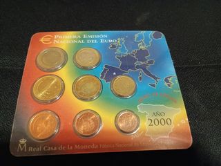 Euroset España 2000 8 valores 1 céntimo 2 euros €