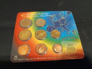 Euroset España 2001 8 valores 1 céntimo 2 euros €