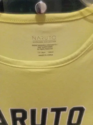 Polo Naruto Manga Larga Amarillo