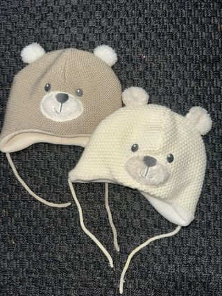 Conjunto 2 Gorros Bebé Oso