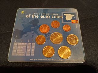 Euroset España 2001 8 valores 1 cent. 2 euros €