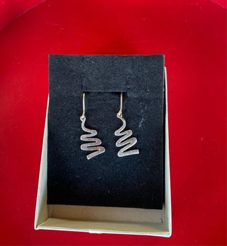 Pendientes Plata Diseño Ondulado