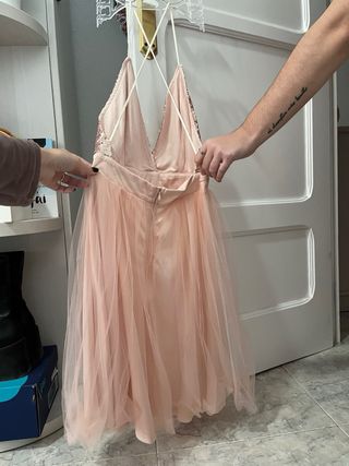 Vestido lentejuelas rosa
