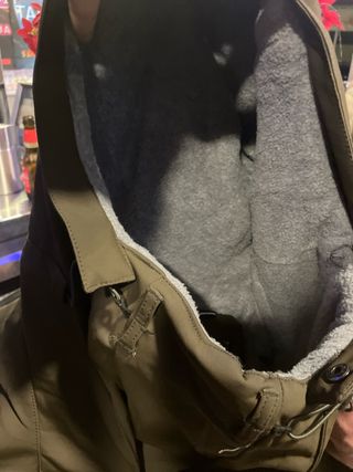 Cazadora de invierno canguro verde