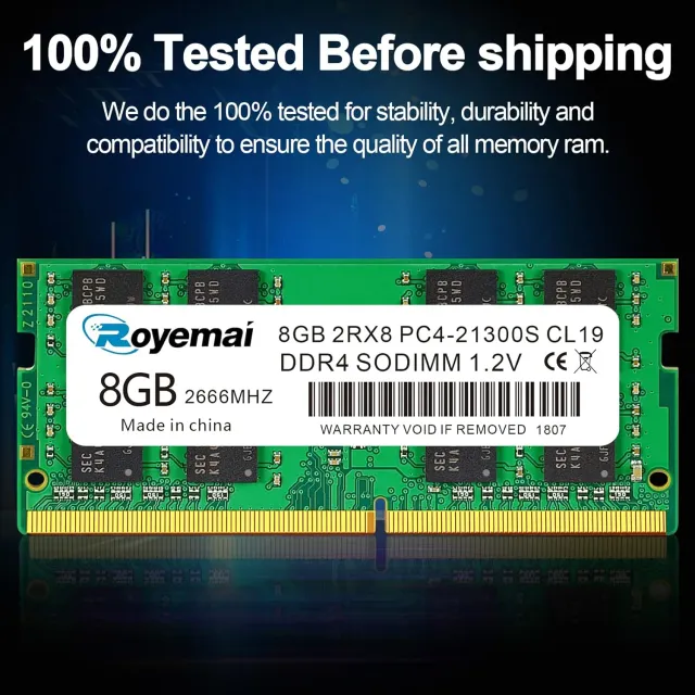Memoria RAM 8 GB, DDR4, PC4-21300U