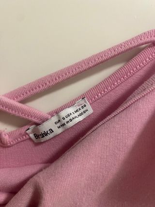 Vestido rosa Bershka Talla S