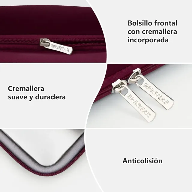 RAINYEAR Custodia per Laptop da 15,6 Pollici
