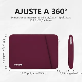 RAINYEAR Funda para Portátil de 15,6 Pulgadas