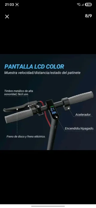 Patinete Eléctrico Gris