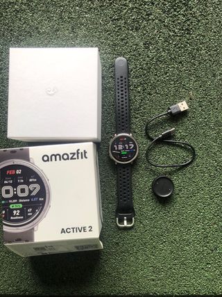 Amazfit Active 2 round black Negro/Plata