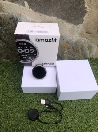 Amazfit Active 2 round black Negro/Plata