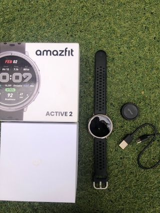 Amazfit Active 2 round black Negro/Plata