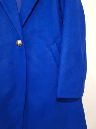 Cappotto Elegante con Brillo Blu per Donna - Inverno