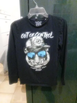 Polo manga larga Skate Nation negro