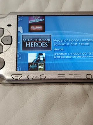 Consola Sony PSP 2004 Plata Completa +Juegos