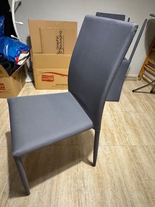 Pack 4 sillas comedor gris