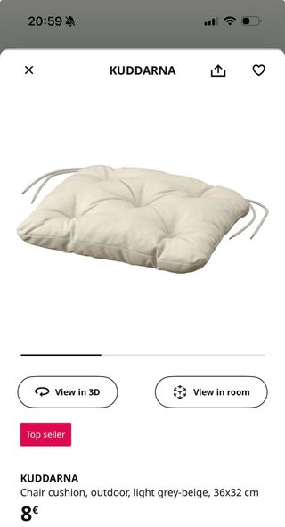 4 Cuscini per Esterno IKEA Beige/Grigio