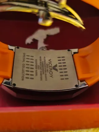 Reloj Lotus Cronógrafo Naranja Plata