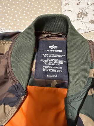Chaqueta Alpha Industries Camuflaje