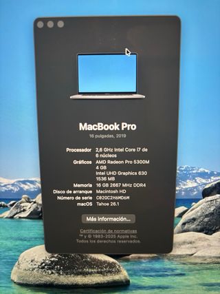 MacBook Pro 16 2019 Gris Espacial