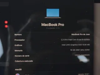 MacBook Pro 16 i9 16GB RAM 1TB SSD