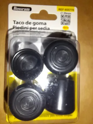 Tacos de goma negros para patas.