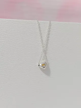 Collar Pandora Corazón Oro y Plata