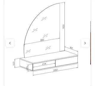 Tocador flotante blanco nuevo