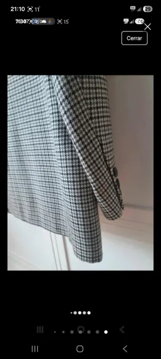 Americana Lana Virgen Caballero Gris/Negro