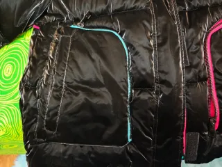 Cazadora negra brillante mujer Talla XL