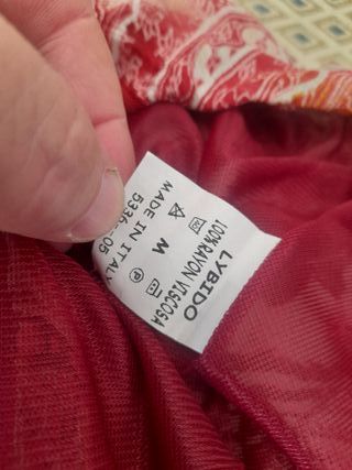 Abito donna fantasia floreale rosso