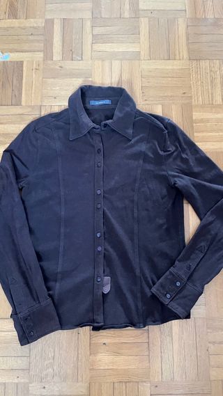 Camisa Liz Claiborne Negra Manga Larga