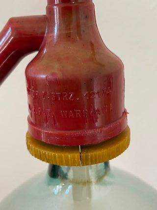 Sifone Soda anni '60 in vetro azzurro