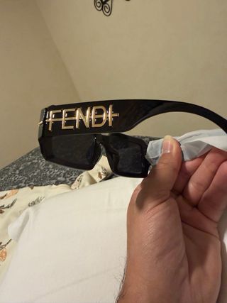 Gafas Fendi Mujer Negro y Dorado