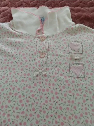 Conjunto Pijama manga comprida com flores