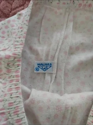 Conjunto Pijama manga comprida com flores